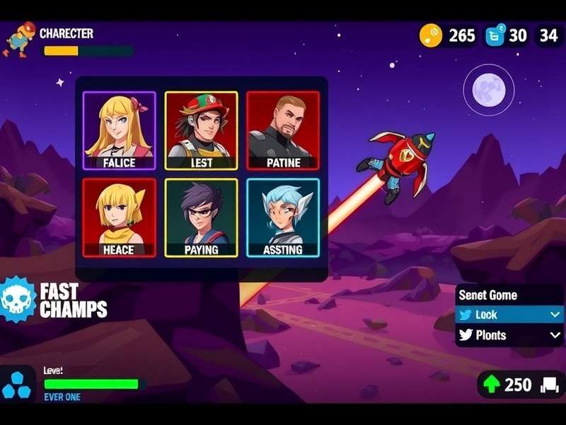 Fast Champs character selection screen